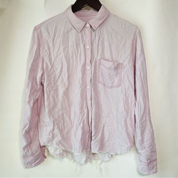 Rails‎ Womens Ingrid Raw Hem Dusty Rose Shirt Size M - Picture 1 of 9